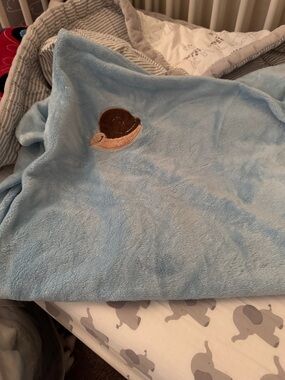 Cachcach  Light Blue Snail Plush Blanket